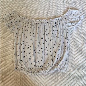 Floral Off the Shoulder Crop Top